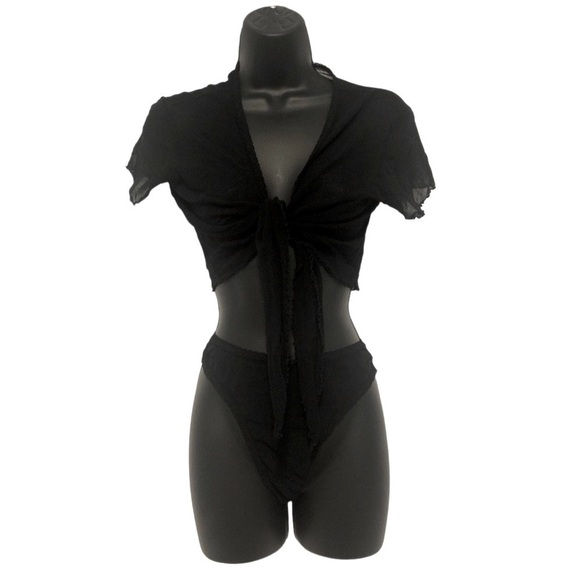 Vintage Victoria’s Secret black micro mesh 3 piece set - Picture 2 of 6